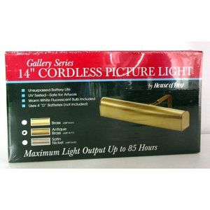 Gallery Series 14” Cordless Picture Antique Brass Assembled New by House Of Troy